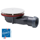 Bonde de douche horizontale extraplate 58 mm diam. 90 - blanc mat - 30724954