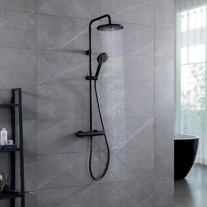COLONNE DE DOUCHE BLACK TOUCH AVEC MITIGEUR THERMOSTATIQUE WIRQUIN