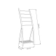 Porte serviette à poser 2 barres noir mat - grande hauteur - LOFT GAME - Allibert