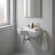 Lavabo gain de place 49.5 cm avec vasque décentré à gauche - Nano