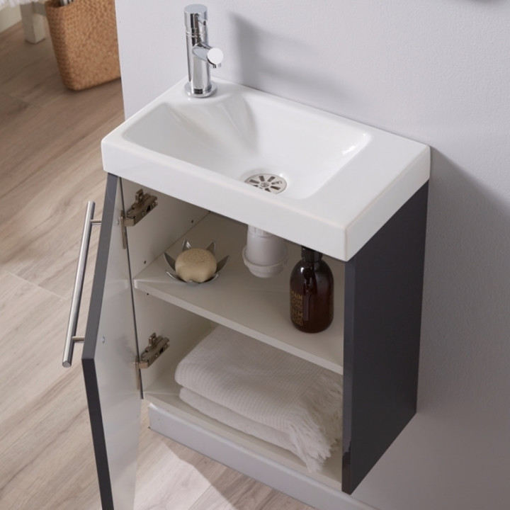 MEUBLE AVEC LM GRIS ANTHRACITE SOLO
