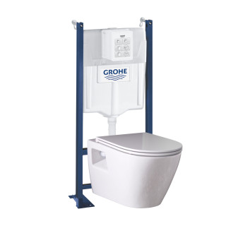 Pack WC bâti-support universel Grohe rapid sl project + cuvette suspendue sans bride Samara