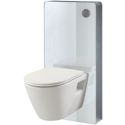 BATI CHASSE EN VERRE BLANC + CUVETTE SAMARA