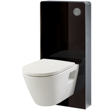BATI CHASSE EN VERRE NOIR + CUVETTE SAMARA