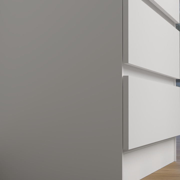 Meuble salle de bain 100 cm A poser - Plan vasque céramique - Blanc mat - Karaib 2