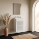 Meuble salle de bain faible profondeur 50 cm x 30 cm blanc mat à suspendre Doti