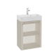 Meuble salle de bain faible profondeur 50 cm x 30 cm cachemire mat à suspendre Doti