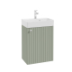 Meuble salle de bain faible profondeur 50 cm x 30 cm Vert strié eucalyptus à suspendre Vetti