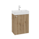 Meuble salle de bain faible profondeur 50 cm x 30 cm Oak strié à suspendre Vetti