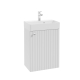 Meuble salle de bain faible profondeur 50 cm x 30 cm blanc strié à suspendre Vetti