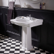 Lavabo colonne époque rétro blanc