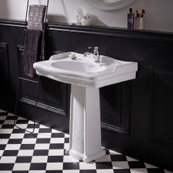 Lavabo colonne époque rétro blanc