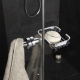 Paroi de douche fixe avec bande effet miroir integre 120X195 CM