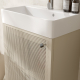 Meuble salle de bain faible profondeur 50 cm x 30 cm cachemire mat à suspendre Doti