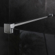 Paroi de douche fixe italienne 120x195 cm Réversible avec Porte-Savon et Bande Miroir