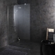 Paroi de douche fixe italienne 120x195 cm inox chromé verre de sécurité 8 mm réversible