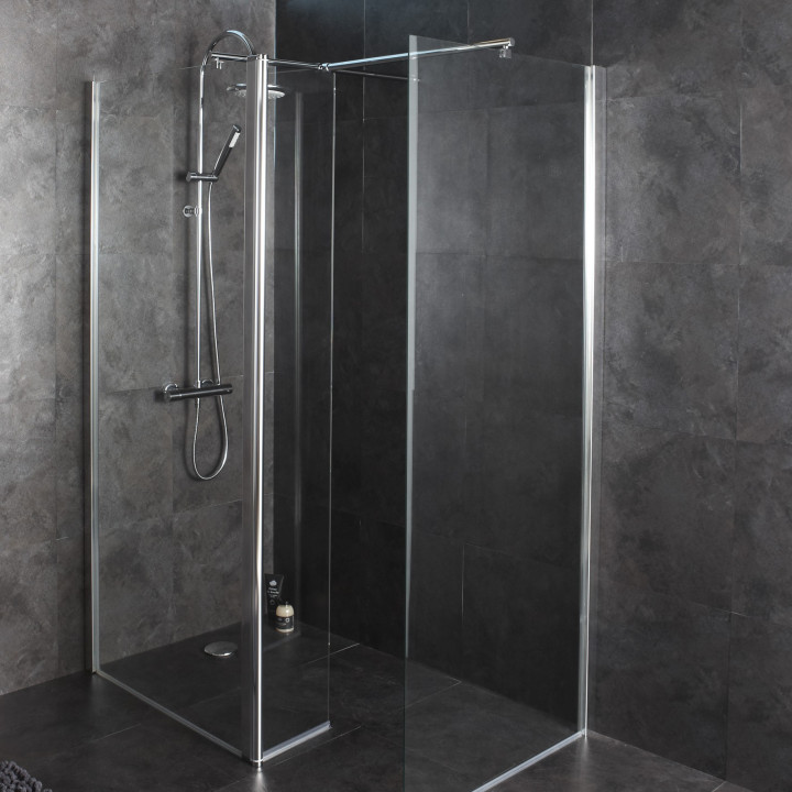 Achat ensemble de paroi de douche en verre avec porte mobile