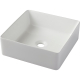 Vasque à poser carrée 38.5 cm - Blanc brillant - Rebords fins - Carrare