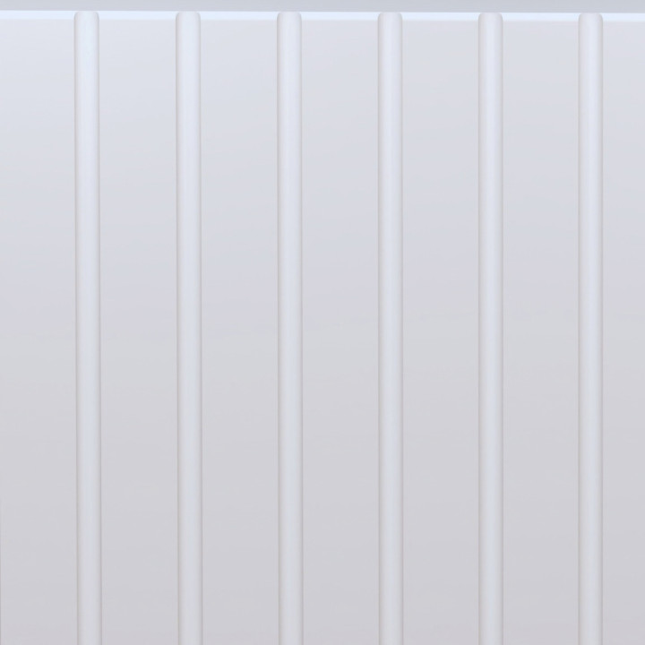 Meuble salle de bain 60 cm pour vasque à poser - Blanc strié mat - A suspendre - Karaib 2