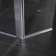 Ensemble double paroi de douche fixe 90 + 80 cm avec porte mobile 27 cm aluminium chromé verre securit 6 mm réversible