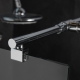 Ensemble double paroi de douche fixe 90 + 80 cm avec porte mobile 27 cm aluminium chromé verre securit 6 mm réversible