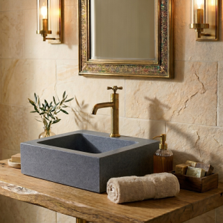 Vasque Granit Gris A Poser - Planetebain