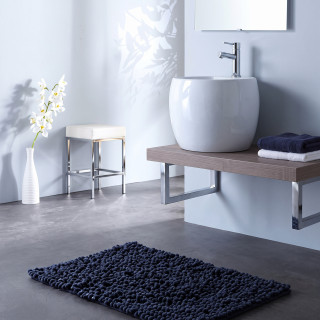 Meuble de salle de bain suspendu avec lavabo haut design blanc