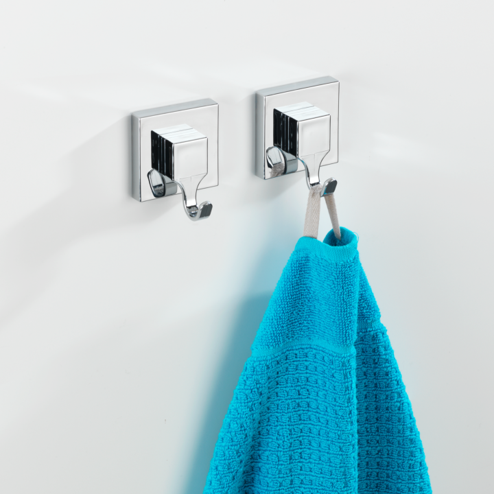 Lot de 2 crochets porte-serviette Quadro - Wenko