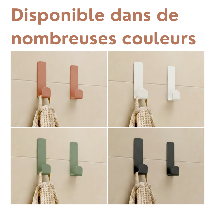 Crochet mural inox marron mat sans perçage Turbo-Loc Wenko (x2)