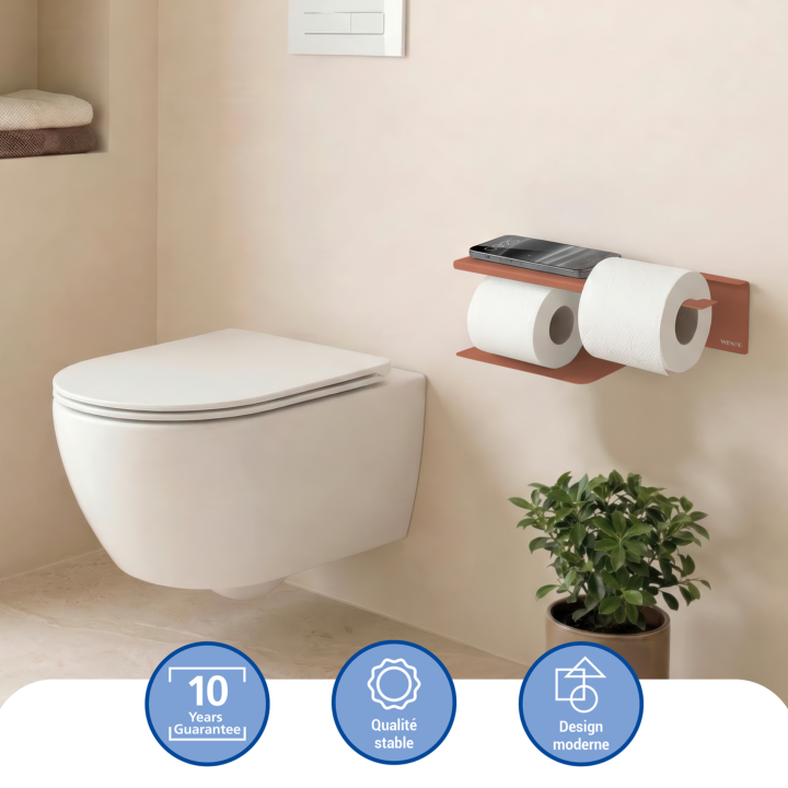 Porte-papier toilette double Lizan Marron - Wenko