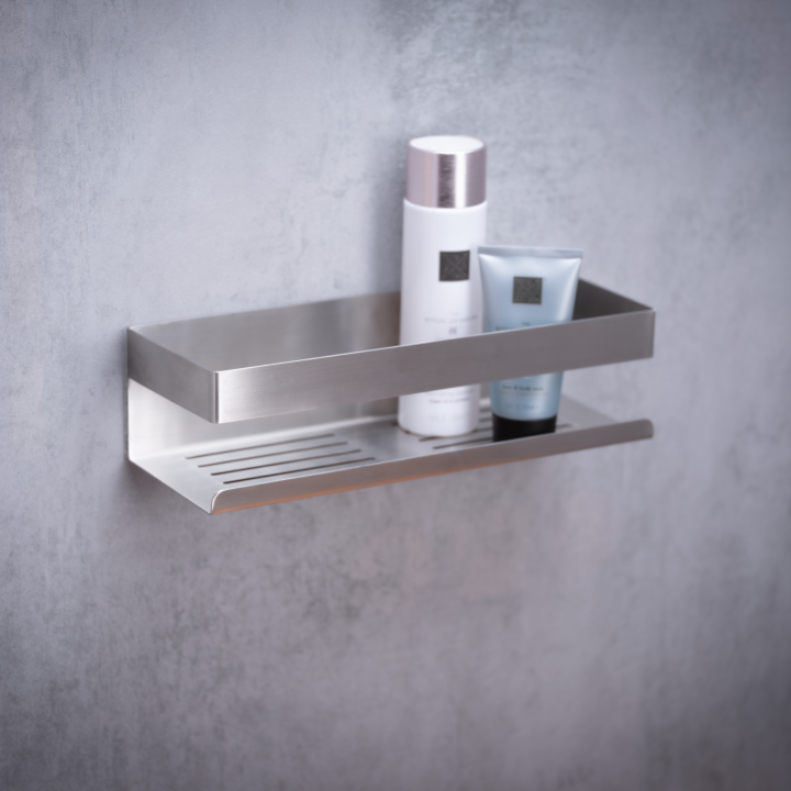 Étagère de douche inox mat 30 cm Genova Wenko | PlaneteBain