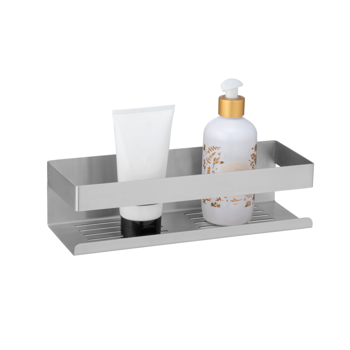 Étagère de douche inox mat 30 cm Genova Wenko | PlaneteBain