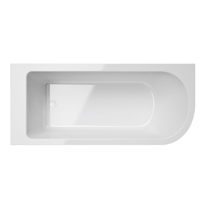 Baignoire Semi-Îlot Angle gauche Candela 2 170x75 - Blanc
