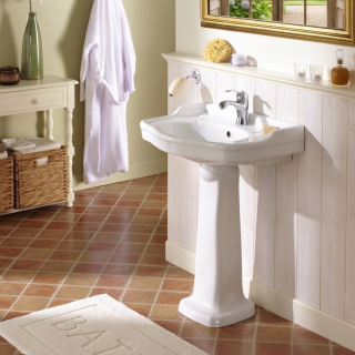 Lavabo colonne 66 cm style Antique Blanc