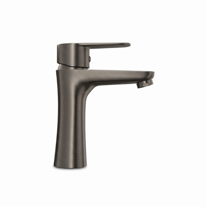 Mitigeur lavabo gris graphite Craft - Design compact et élégant 16.7 cm