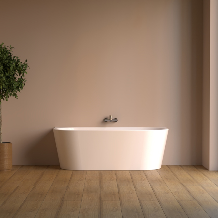Baignoire Îlot Murale 170x75 Blanc brillant | Philoa 2
