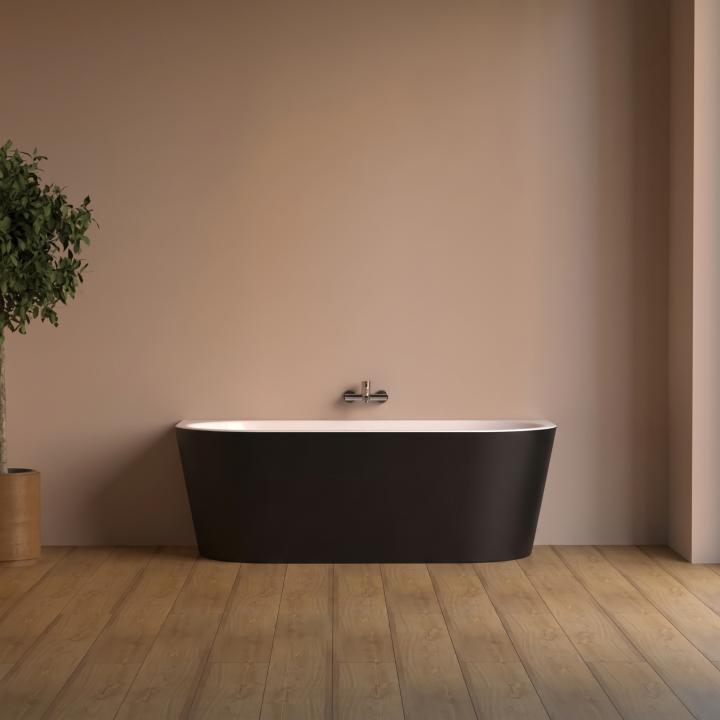 Baignoire Îlot Murale 170x75 Noir & Blanc | Philoa 2