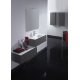 Ensemble meuble de salle de Bain - simple vasque 100 cm + plan de toilette 80 cm - Taupe satiné