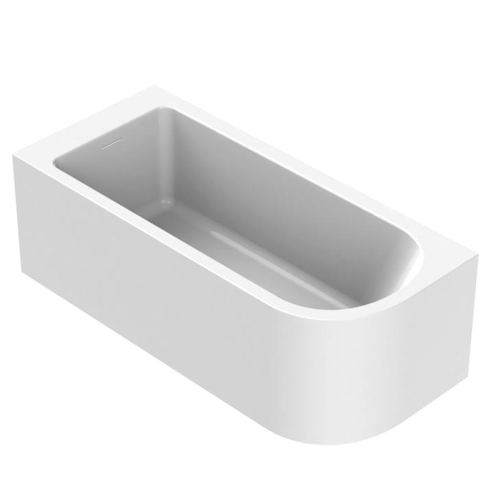 Baignoire Semi-Îlot Angle gauche Candela 2 170x75 - Blanc
