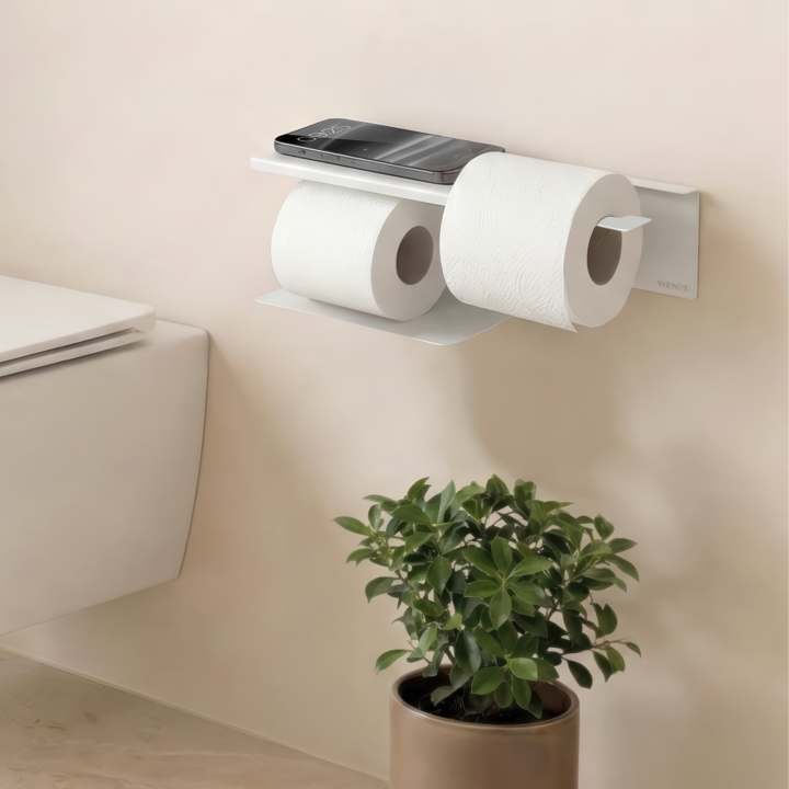Porte-papier toilette double Lizan Blanc - Wenko