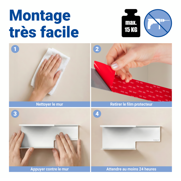 Porte-papier toilette double Lizan Blanc - Wenko