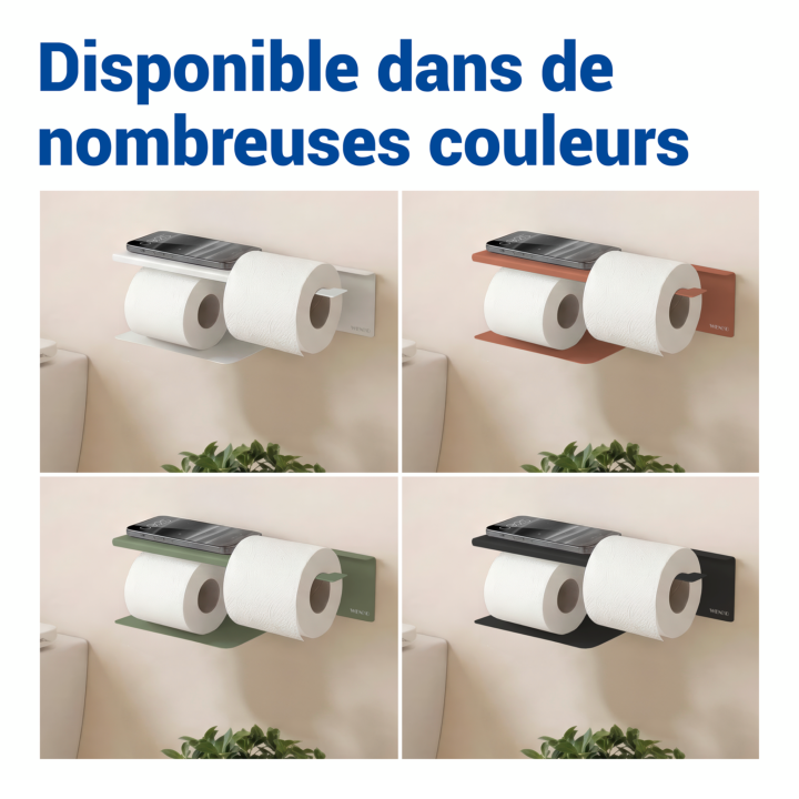 Porte-papier toilette double Lizan Blanc - Wenko