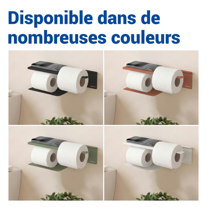 Porte-papier toilette double Lizan Noir - Wenko
