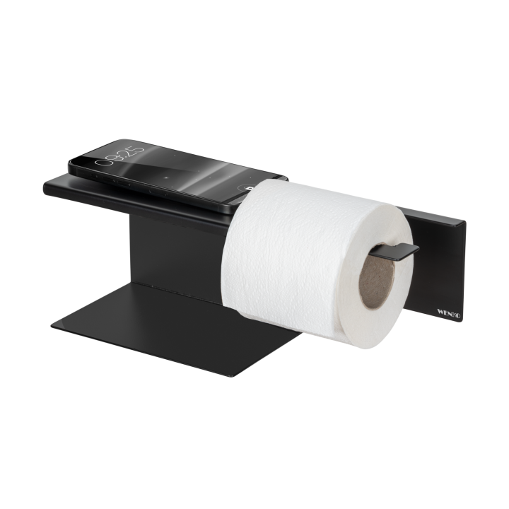 Porte-papier toilette double Lizan Noir - Wenko