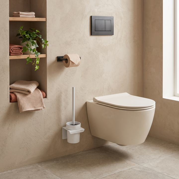 Brosse WC murale Lizan Blanc sans perçage - Wenko
