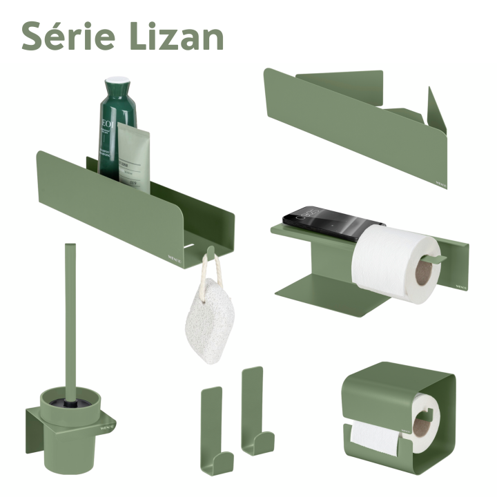 Porte-papier toilette double Lizan Vert - Wenko