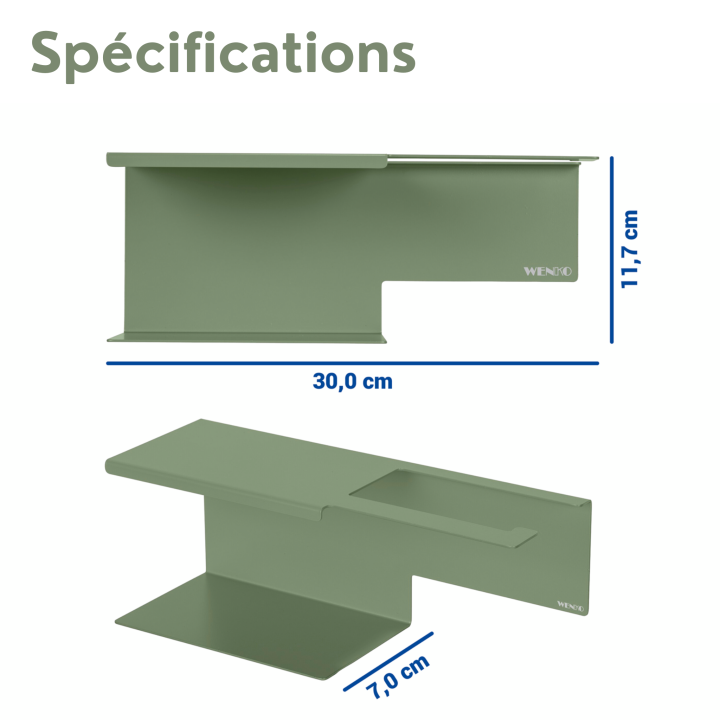 Porte-papier toilette double Lizan Vert - Wenko
