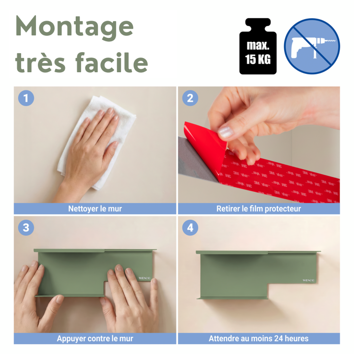 Porte-papier toilette double Lizan Vert - Wenko