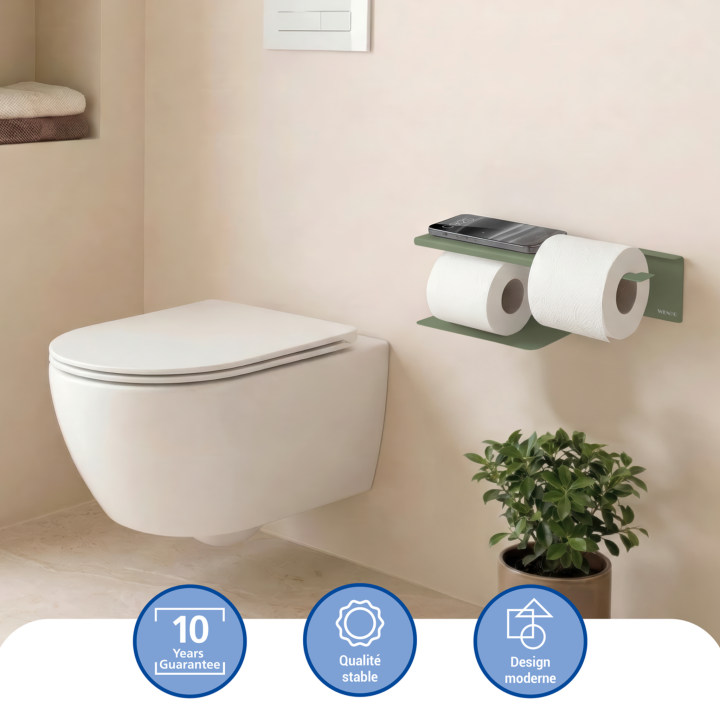 Porte-papier toilette double Lizan Vert - Wenko