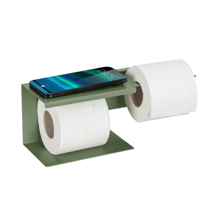 Porte-papier toilette double Lizan Vert - Wenko